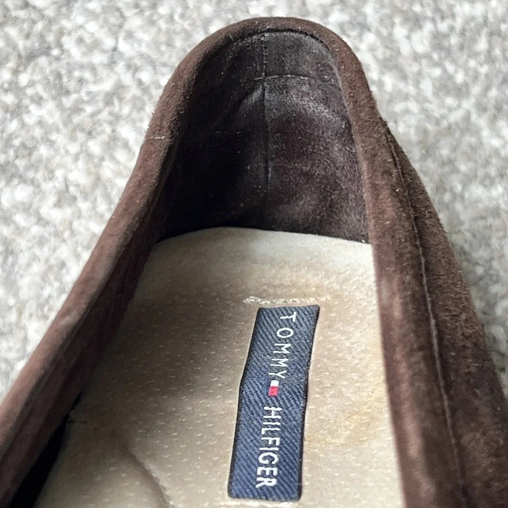 Tommy Hilfiger‎ Womens Suede Moc Penny Loafer Boat Shoe Sz 8.5 Brown